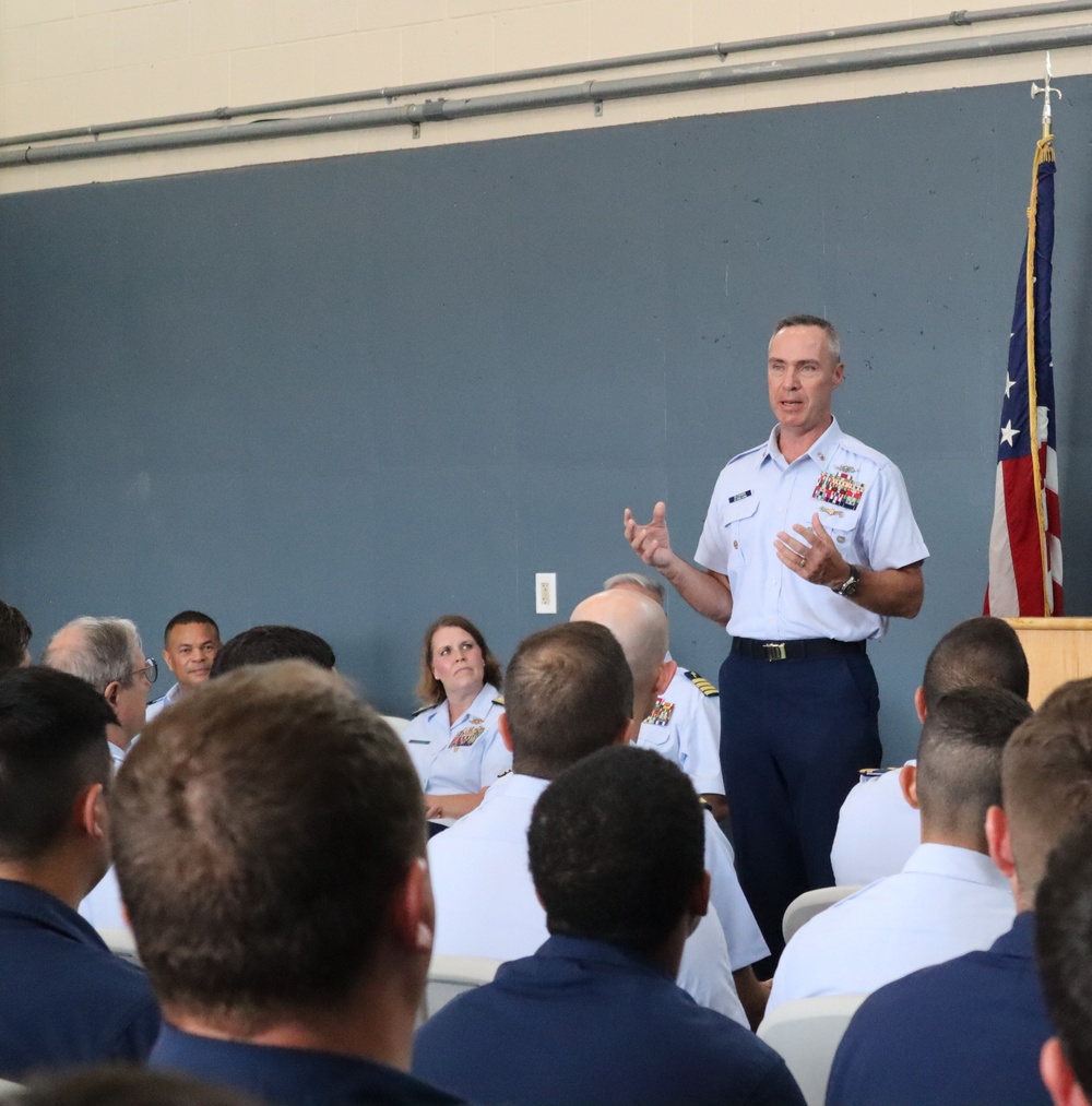 Coast Guard members gather for all-hands meeting during Grand Haven Coast Guard Festival