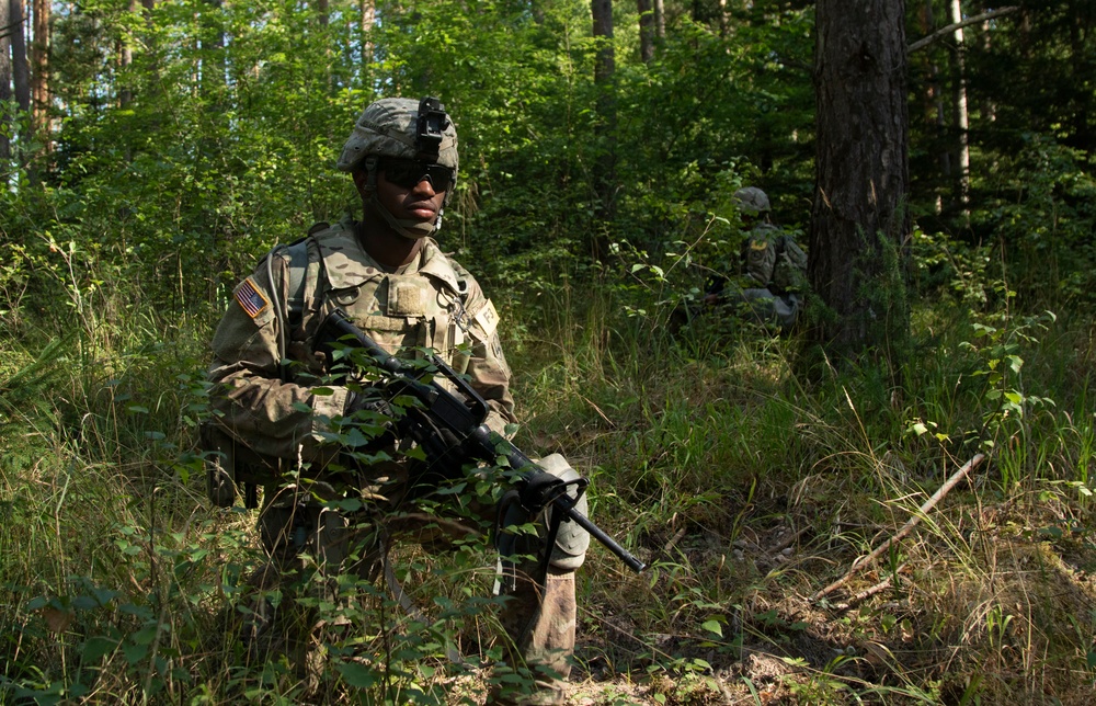 Soldiers perform on medical lanes during Day Three of the 2022 USAREUR-AF Best Squad Competition