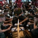 Marines pass the time on a KC-130J Hercules