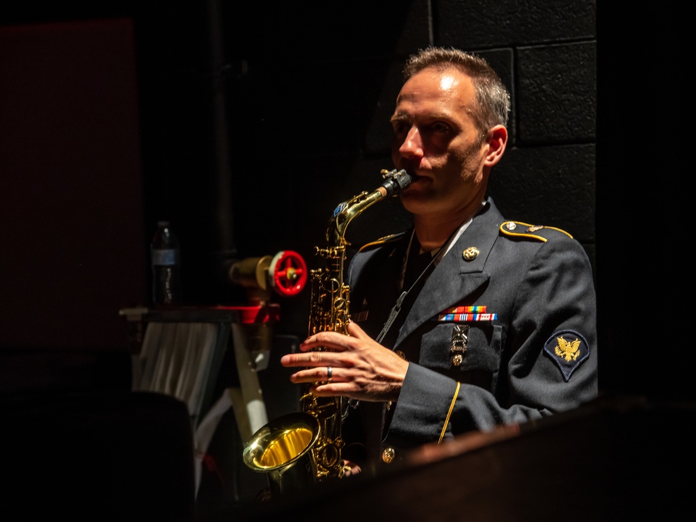 257th Army Band member strikes a noir note