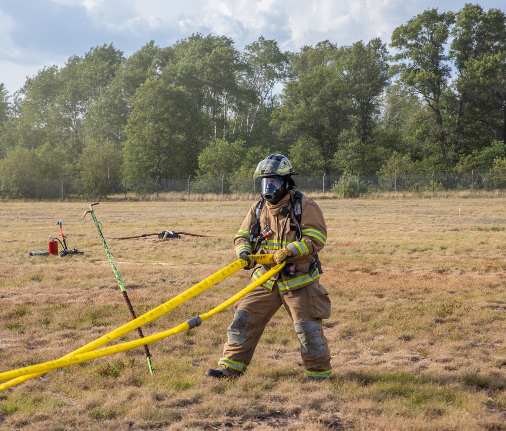 Army Firefighters Respond to Notional Fire