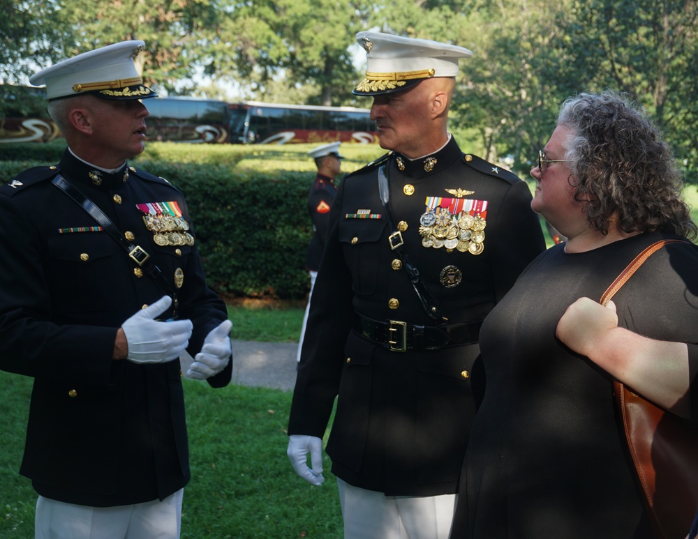 Marine Barracks Washington performs the final sunset parade of the 2022 season.