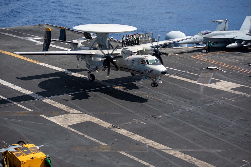 Airborne Early Warning Squadron (VAW) 125 conducts aerial change of command ceremony