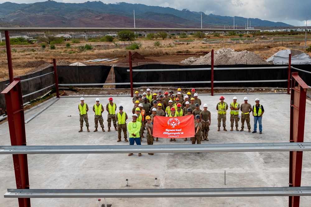 Servicemembers of the 163D Civil Engineering Squadron Complete Individual Readiness Training for the Hawaii Special Olympics