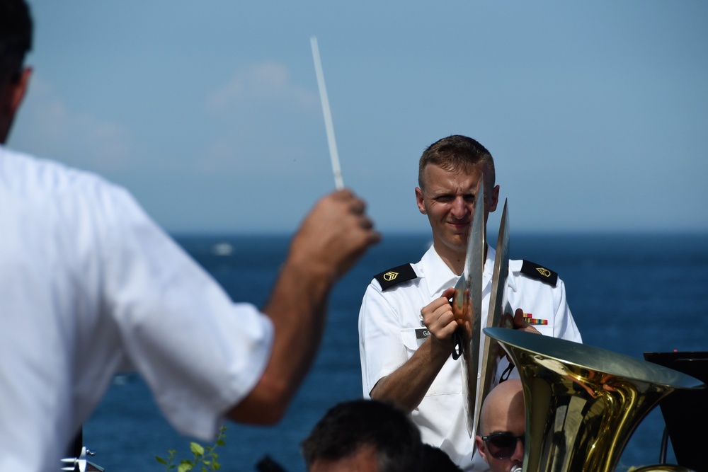 NY Army National Guard 42nd Infantry "Rainbow" Division band performs at Montauk Point, LI