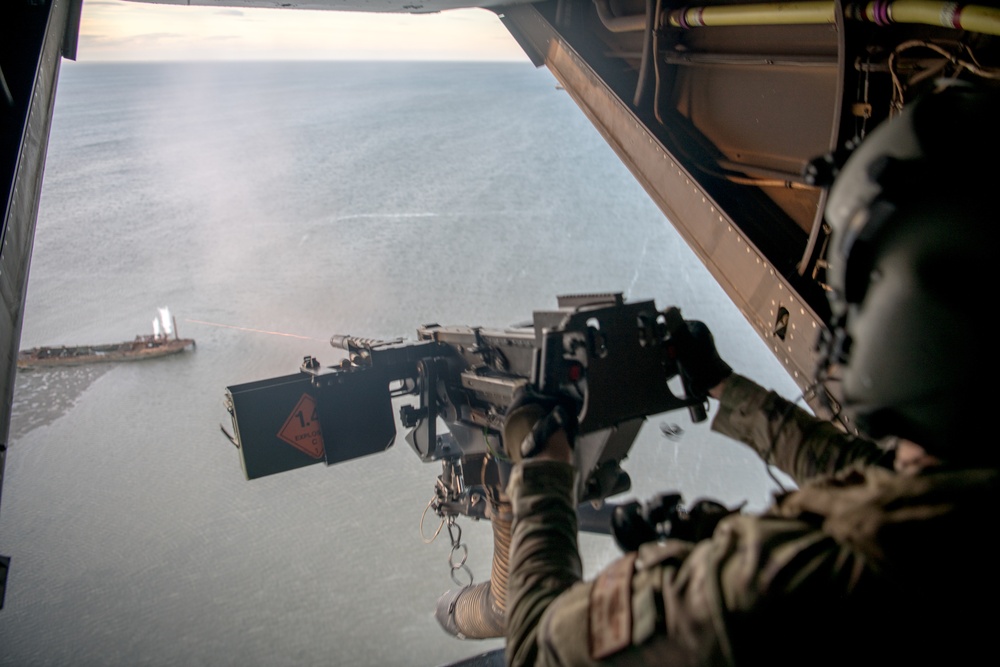 CV-22B Ospreys conduct nigttime training operations