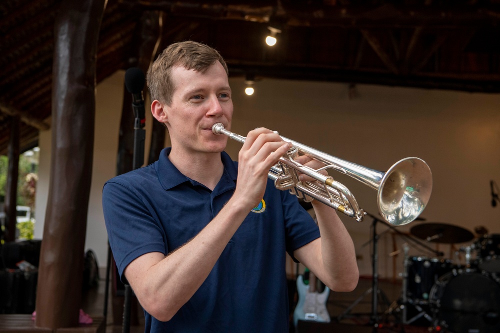 Pacific Partnership 2022 Band performs at Erngul Park