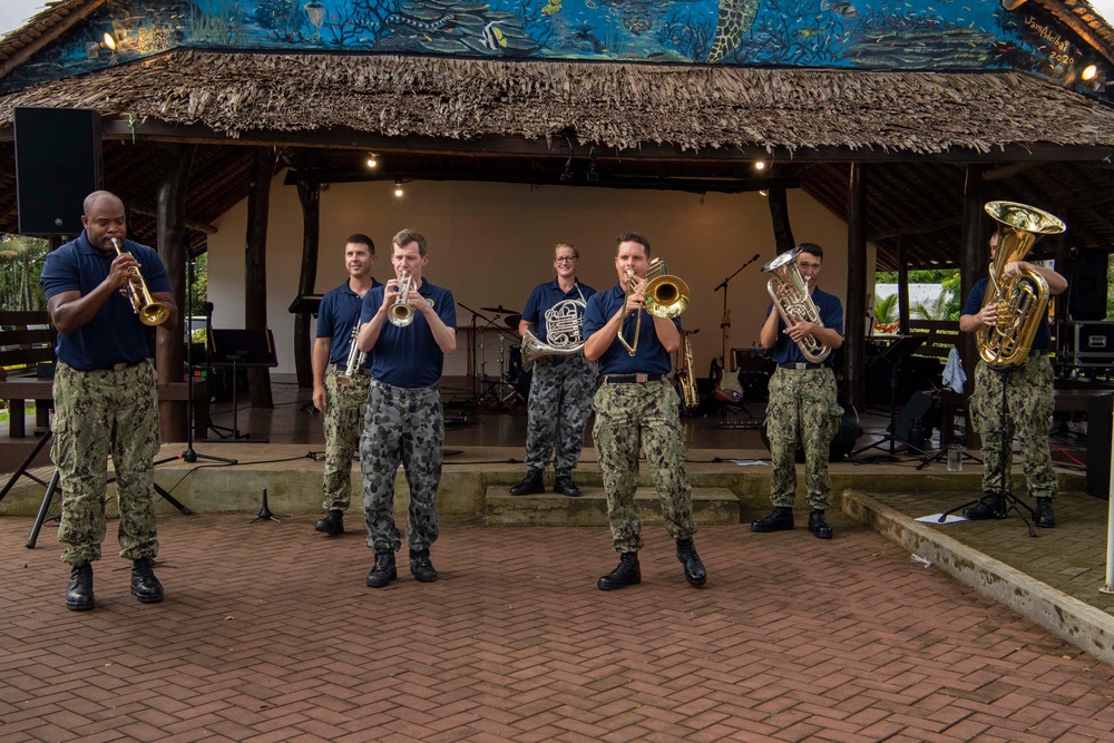 Pacific Partnership 2022 Band performs at Erngul Park