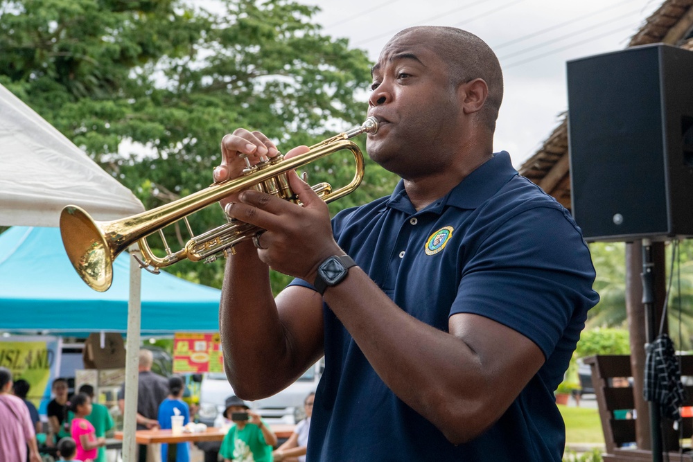 Pacific Partnership 2022 Band performs at Erngul Park