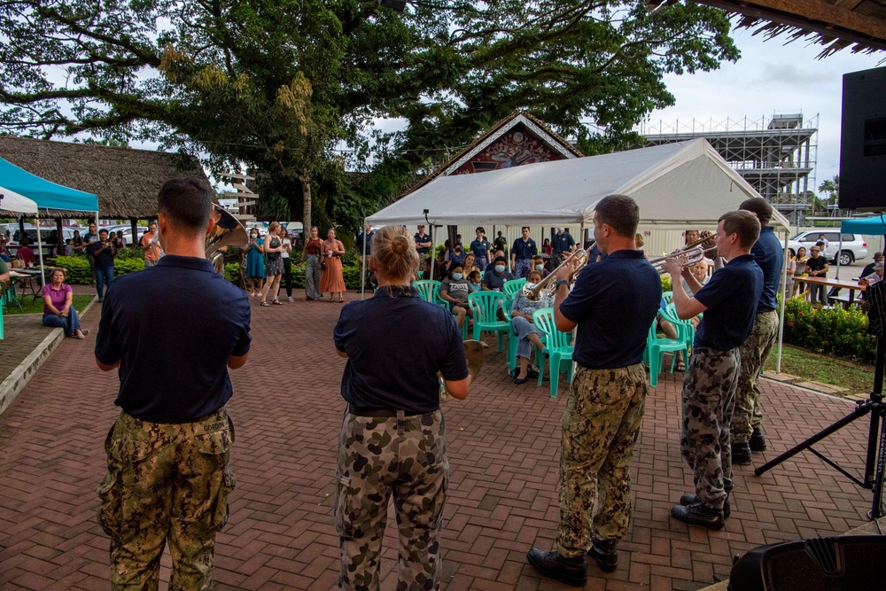 Pacific Partnership 2022 Band performs at Erngul Park