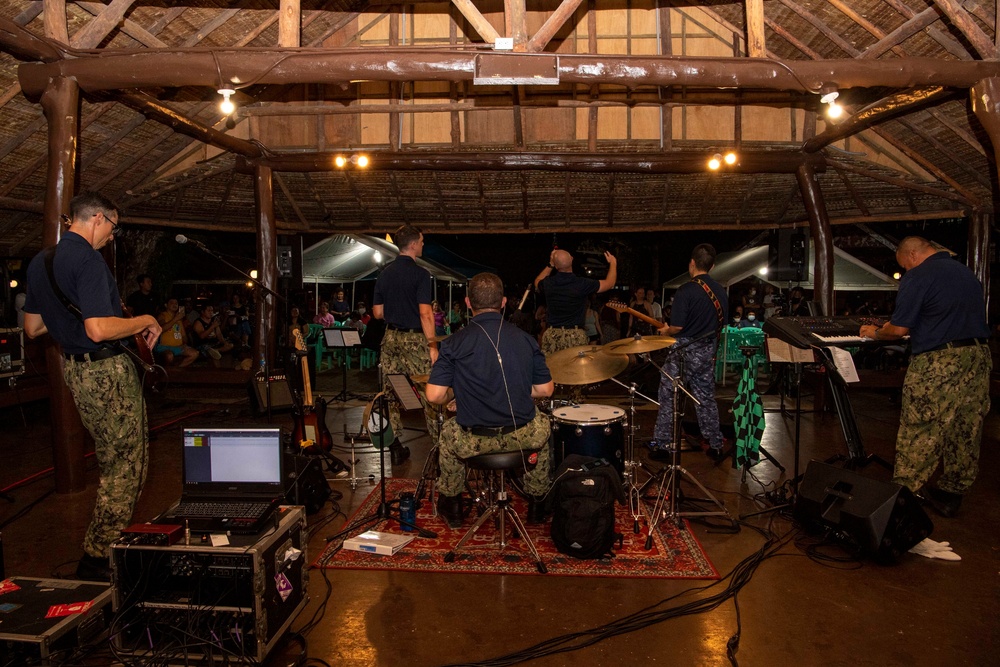 Pacific Partnership 2022 Band performs at Erngul Park