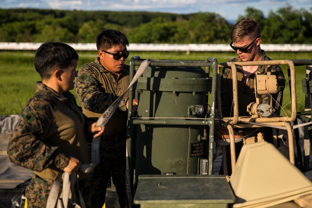 U.S. Marines conduct FARP operations in Iwo Jima