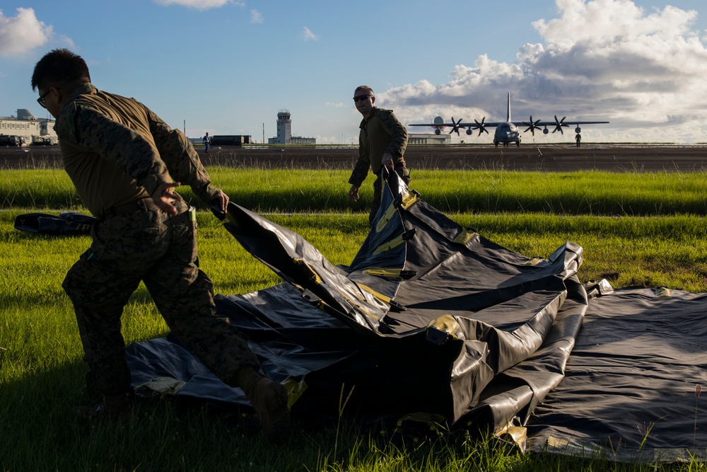 U.S. Marines conduct FARP operations in Iwo Jima