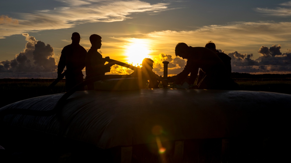 U.S. Marines conduct FARP operations in Iwo Jima