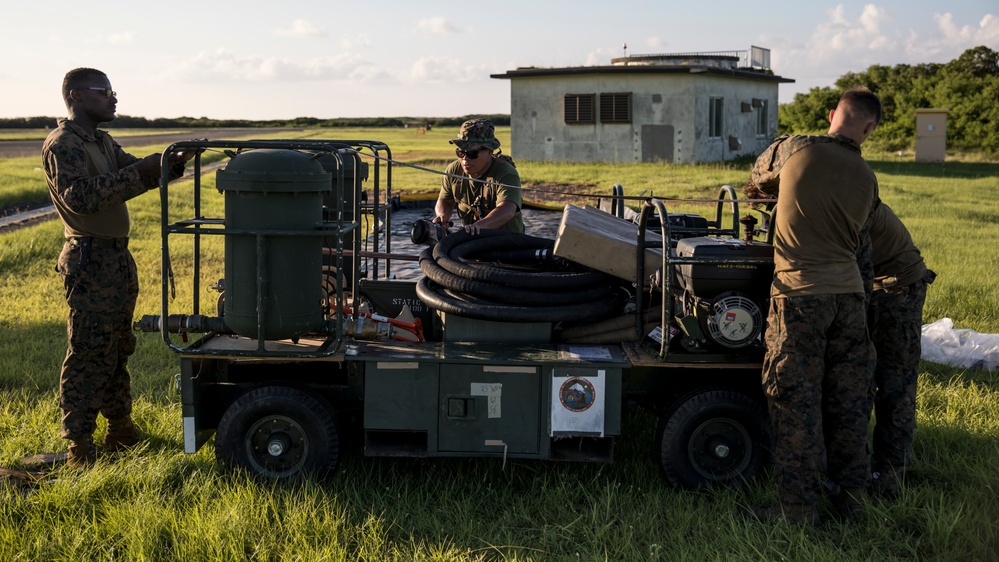 U.S. Marines with MWSS-171 and VMGR-152 conclude FARP operations in Iwo Jima