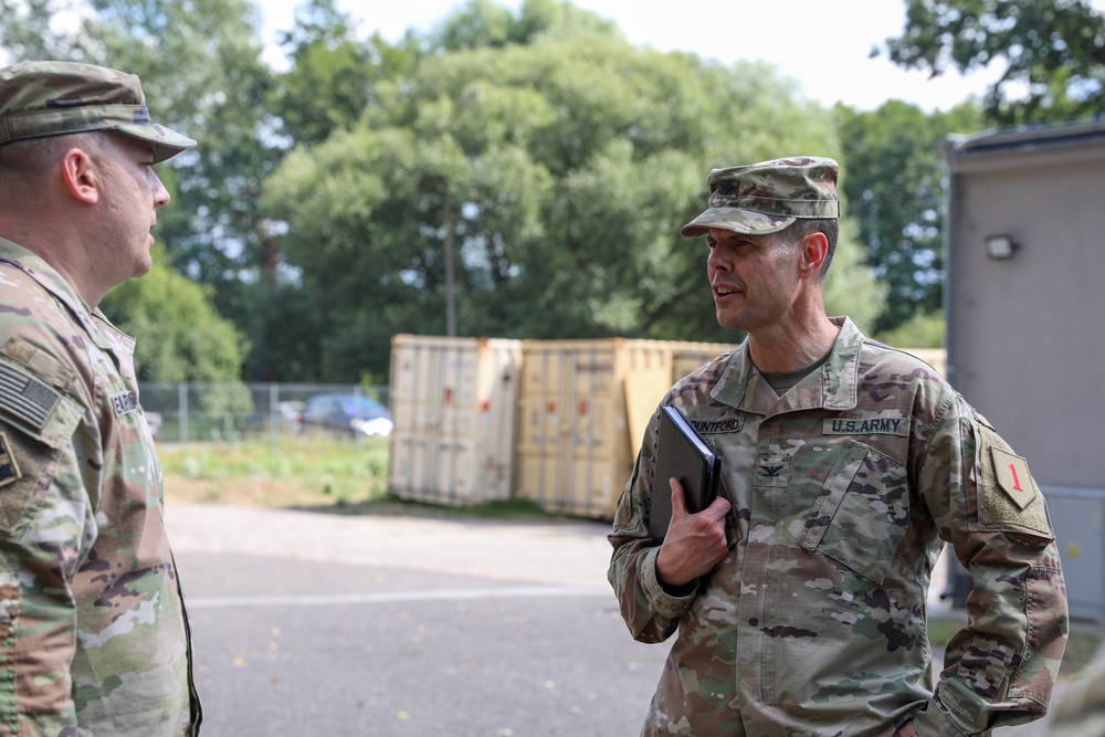 Deputy commanding officer for maneuver of 1ID visits US Soldiers at Skwierzyna, Poland