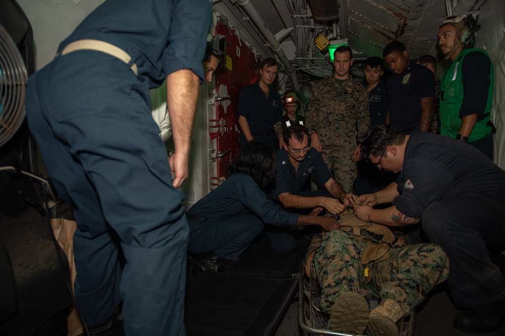 Casualty Care Exercise aboard USS New Orleans August 10, 2022