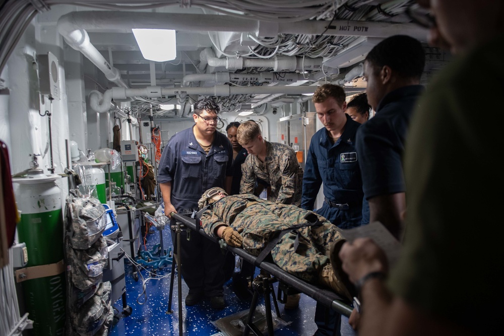 Casualty Care Exercise aboard USS New Orleans August 10, 2022
