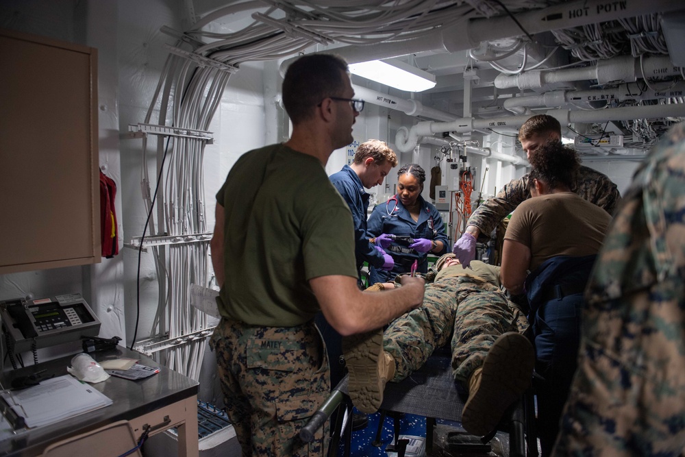 Casualty Care Exercise aboard USS New Orleans August 10, 2022