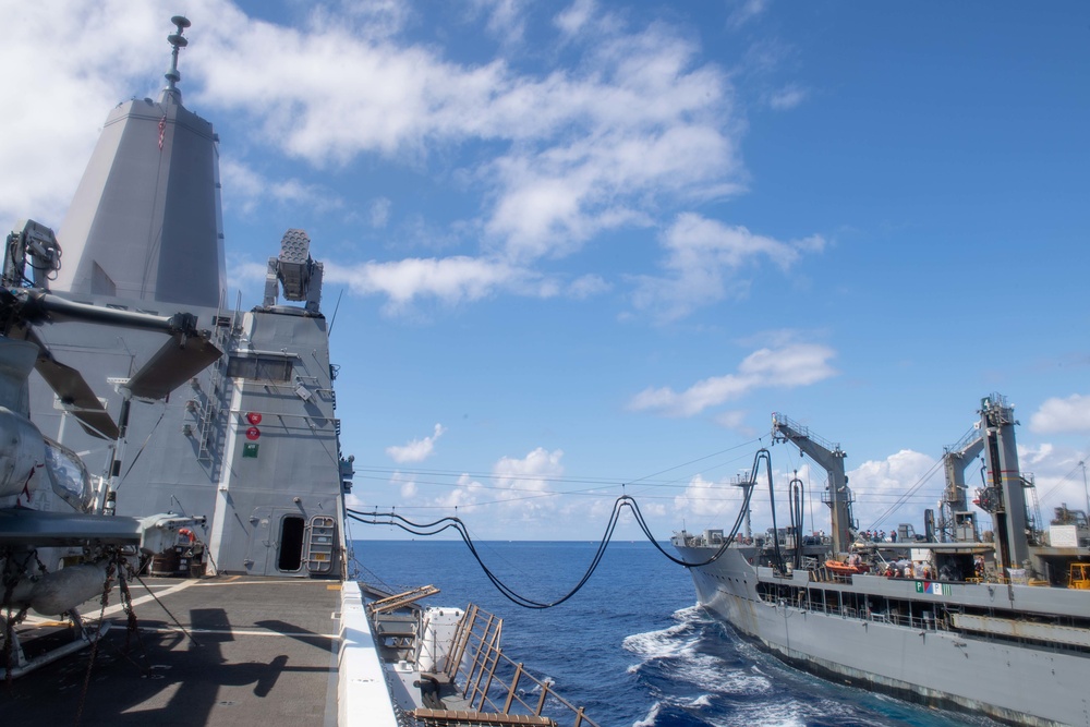 Underway Replenishment-at-Sea aboard USS New Orleans August 10