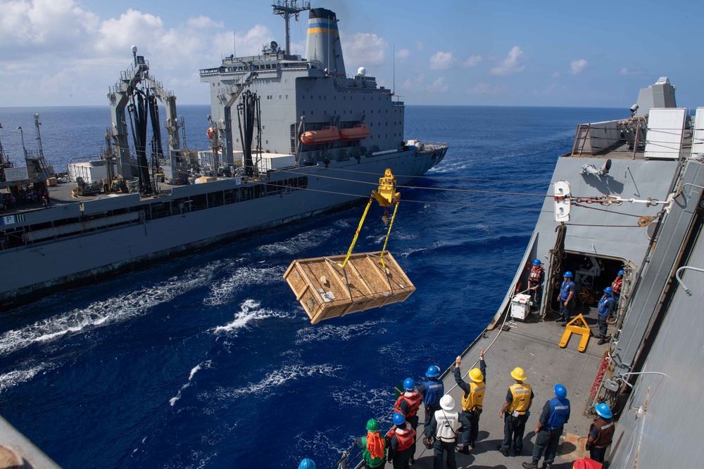 Underway Replenishment-at-Sea aboard USS New Orleans August 10
