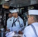 USS Leyte Gulf departs for a scheduled deployment.