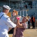 USS Leyte Gulf departs for a scheduled deployment.