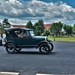 Model T Fords cruise through Fort McCoy's historic Commemorative Area