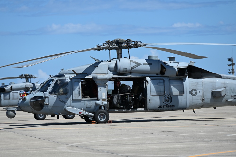 1AF's Detachment 3 integrates Air Force Pararescue, Navy Seahawk crews and swimmers for Human Space Flight Support missions
