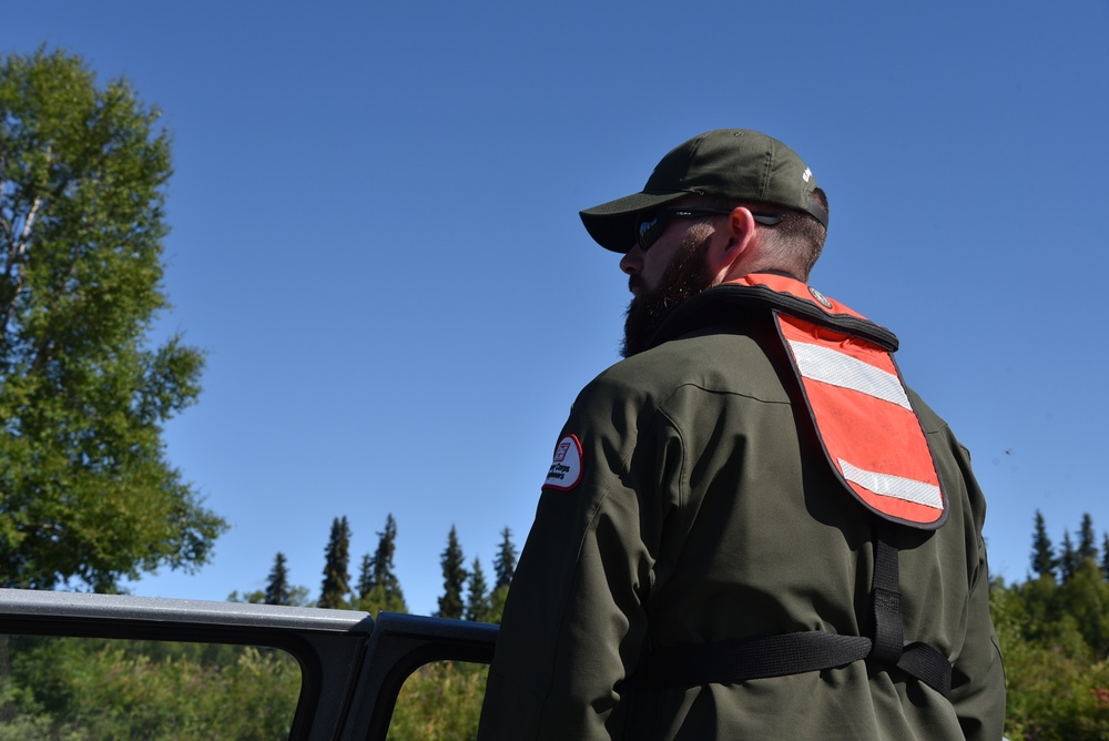 Park rangers patrol Chena River at northern-most USACE run flood control project