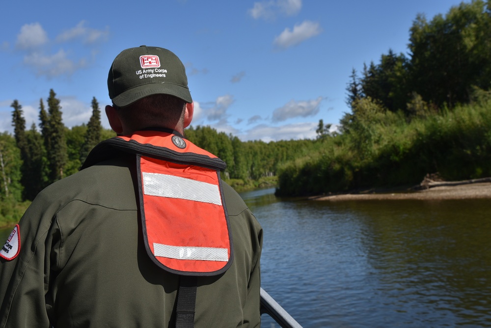 Park rangers use boat for northernmost USACE-run flood control project