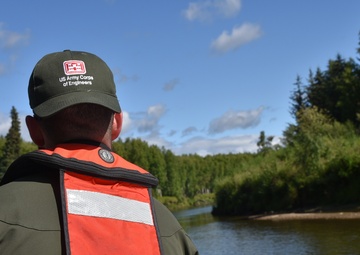 Park rangers use boat for northernmost USACE-run flood control project