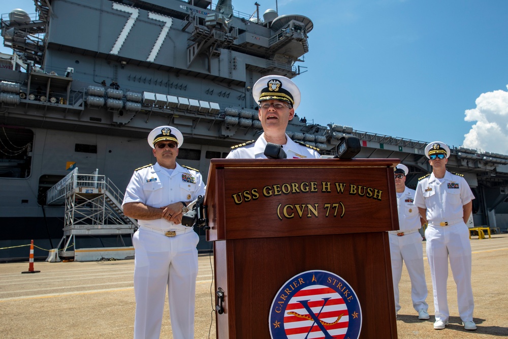 USS George H.W. Bush/CSG-10 Holds Press Conference