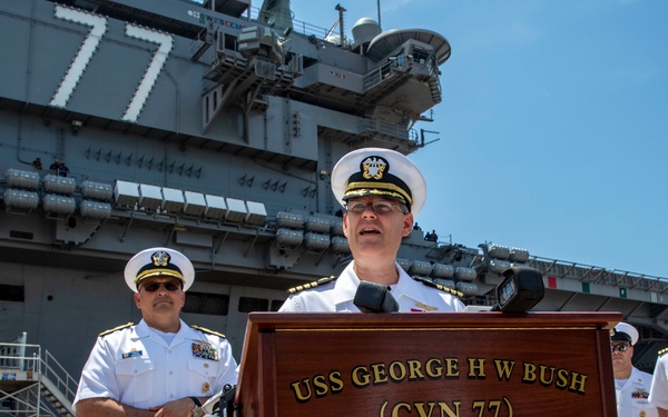 USS George H.W. Bush/CSG-10 Holds Press Conference