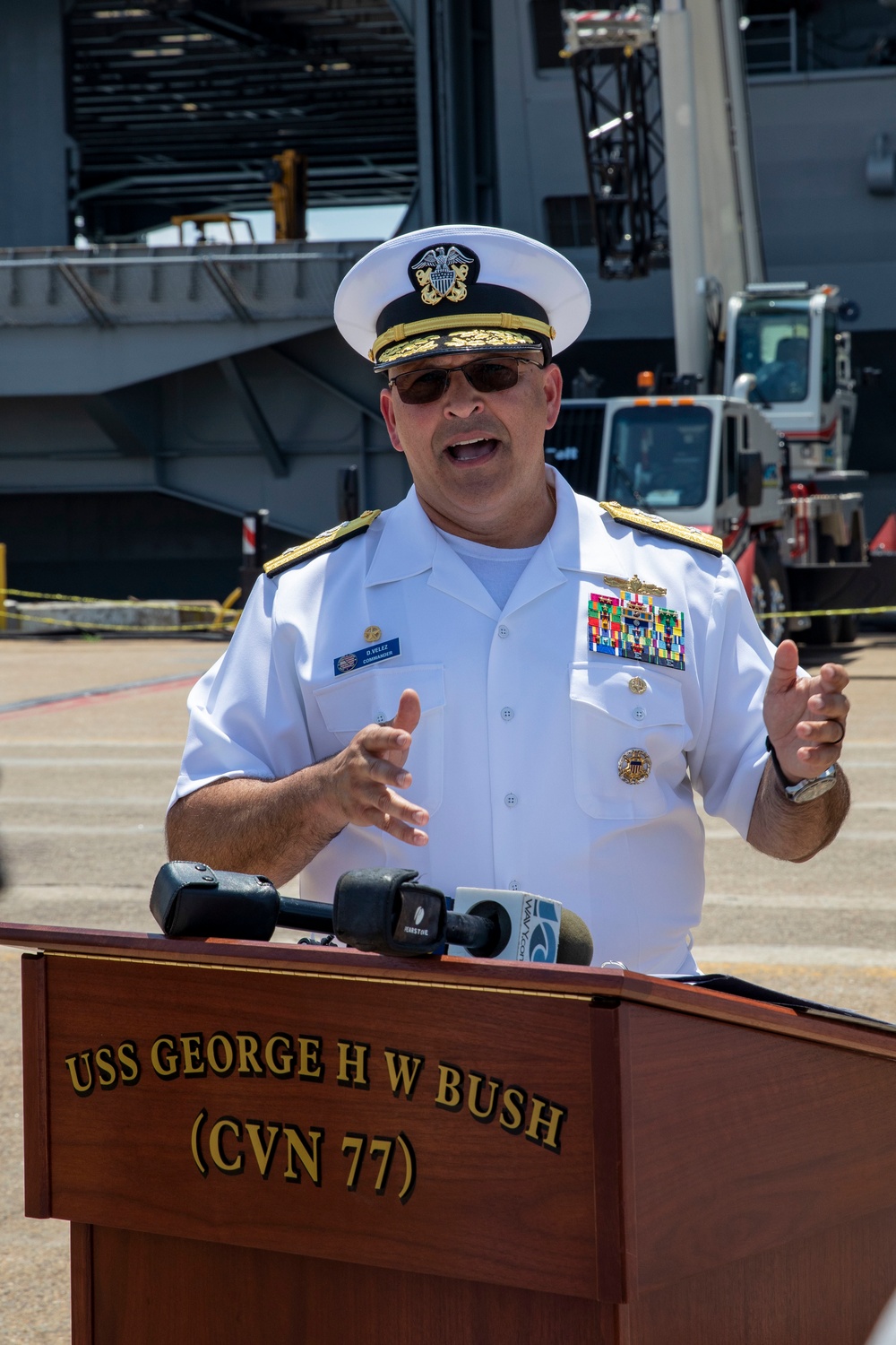 USS George H.W. Bush/CSG-10 Holds Press Conference