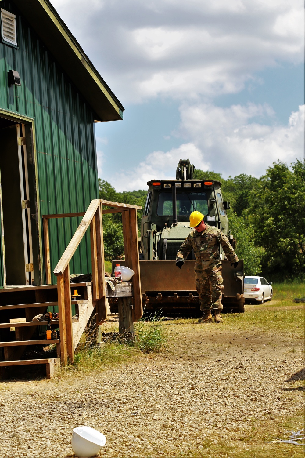 389th Engineer Company Soldiers hone skills supporting troop project at Fort McCoy