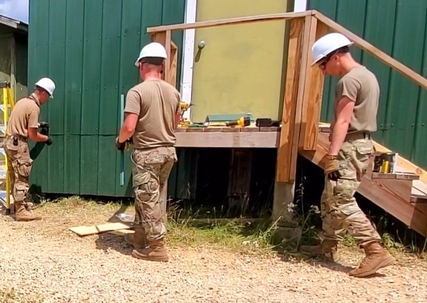 389th Engineer Company Soldiers hone skills supporting troop project at Fort McCoy