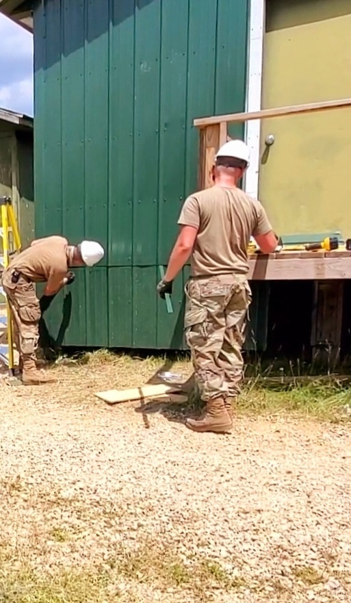 389th Engineer Company Soldiers hone skills supporting troop project at Fort McCoy