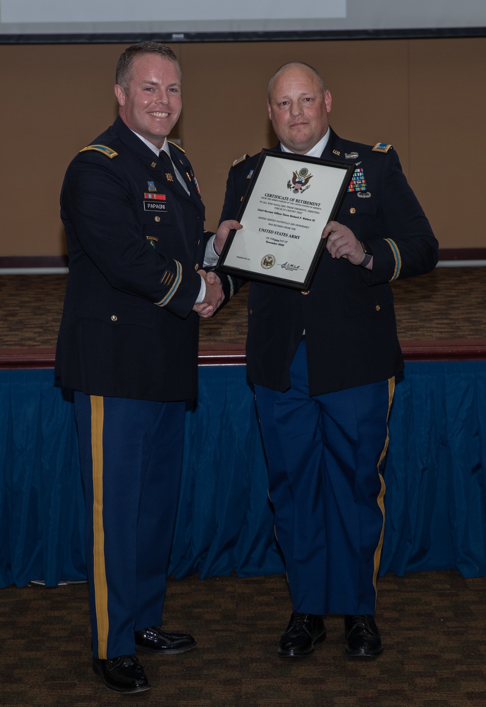 Chief Warrant Officer 3 Retires after 23 Years of Dedicated Service