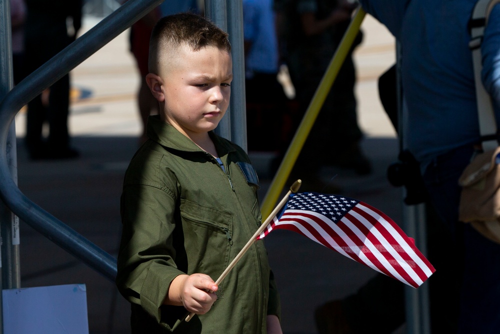 Marine Fighter Attack Squadron 314 returns home from  Carrier Deployment