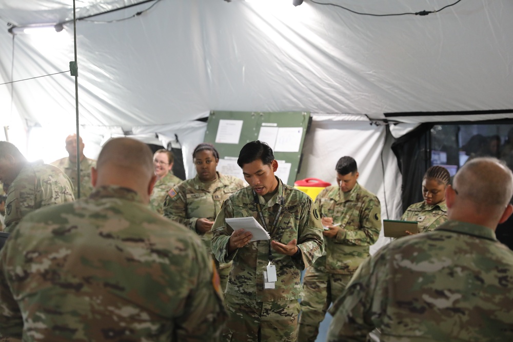 MDNG officer briefs 29th CAB officers at Northern Strike 22