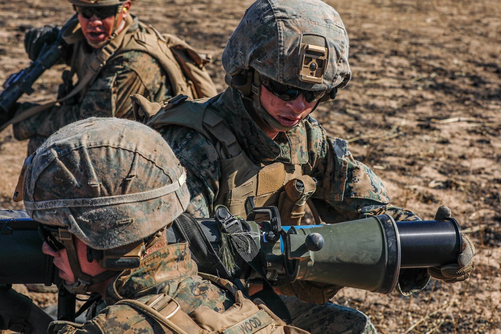 2nd Bn., 1st Marines, runs platoon attacks on Range 800