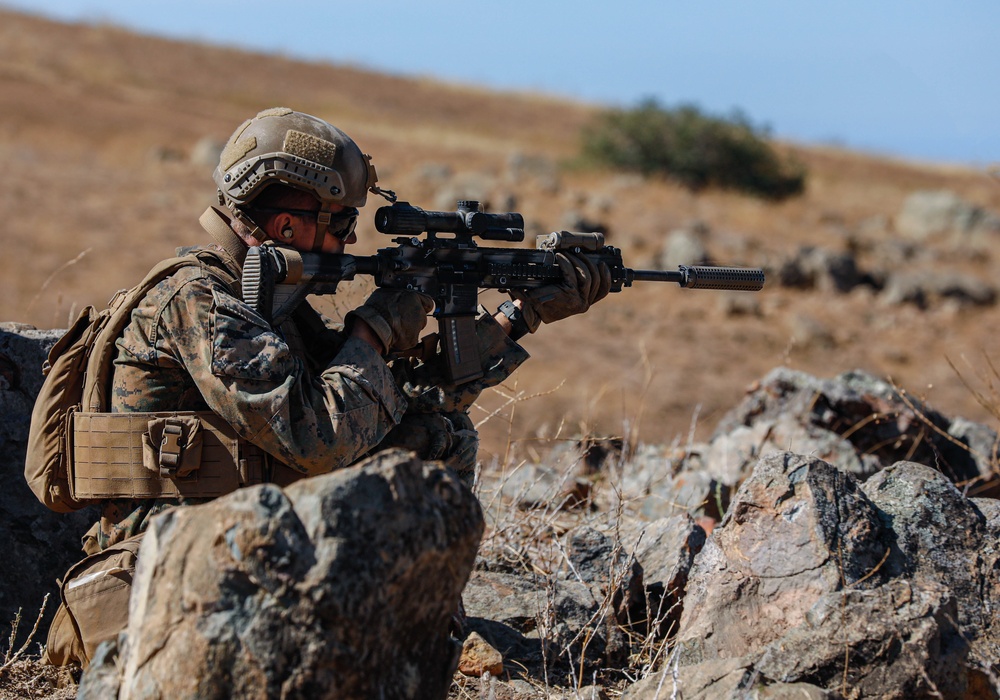 2nd Bn., 1st Marines, runs platoon attacks on Range 800