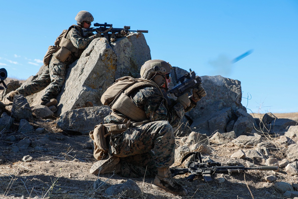 2nd Bn., 1st Marines, runs platoon attacks on Range 800