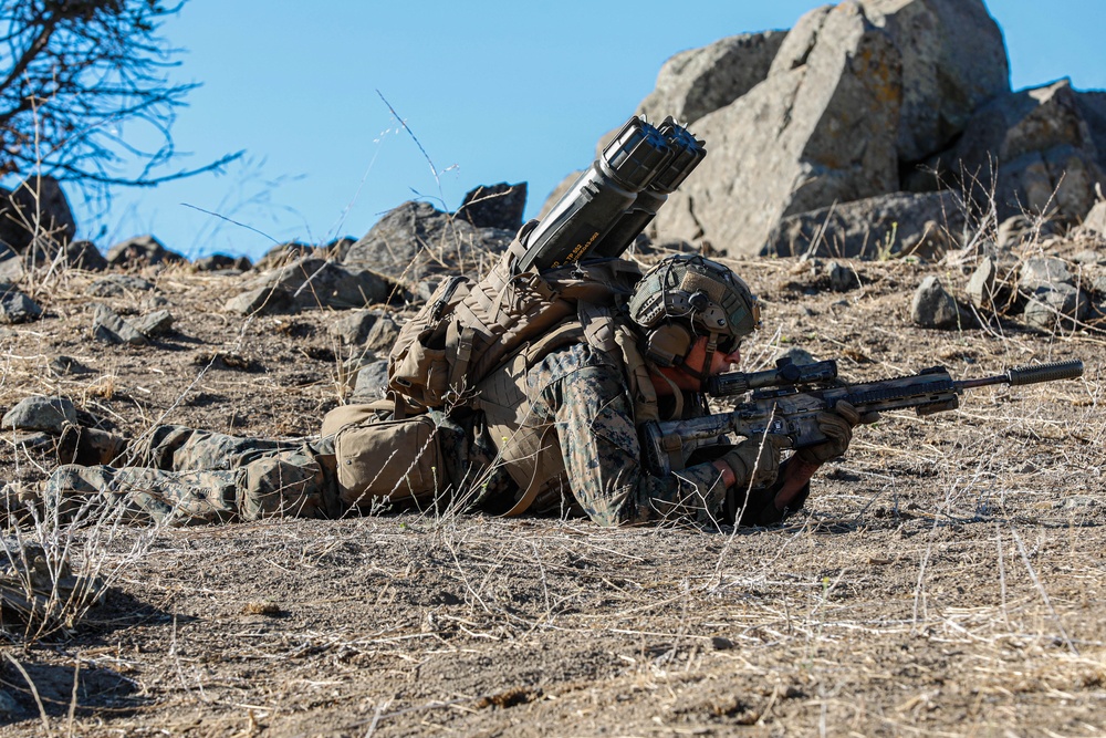 2nd Bn., 1st Marines, runs platoon attacks on Range 800