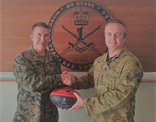 Blue Diamond 6 Visits Australian 1st Brigade