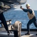 Sailors deploy small boats