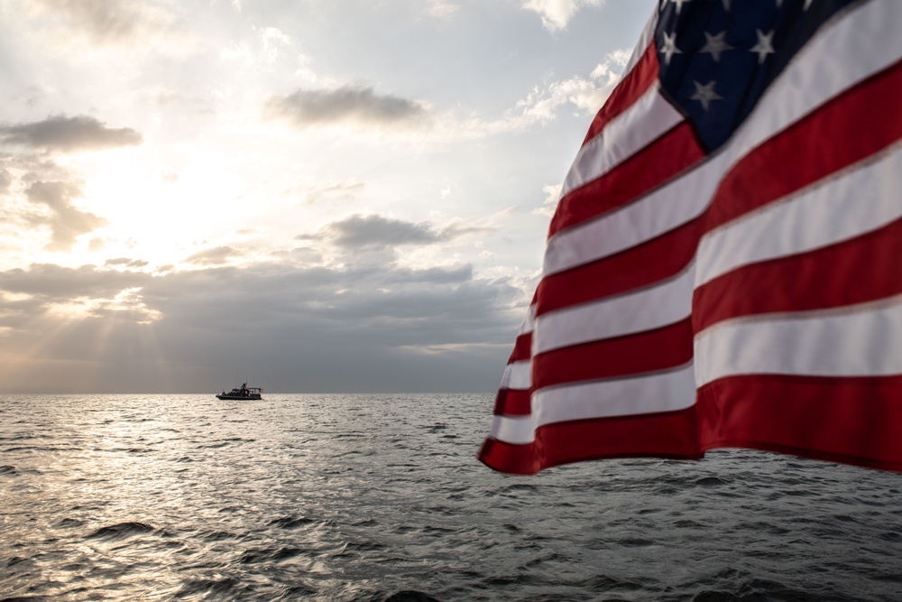 MSRON-1 Floats in the Waters Outside of the Port of Djibouti