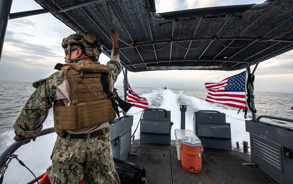 MSRON-1 Patrols the Waters Outside of the Port of Djibouti