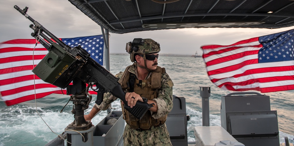 MSRON-1 Patrols the Waters Outside of the Port of Djibouti